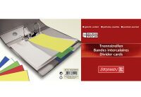 toner-dumping.de 100 Trennstreifen 10.5 x 24cm gelocht mehrfarbig