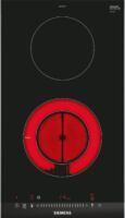 Siemens ET375FFP1E - Black,Stainless steel - Built-in - Ceramic - Glass-ceramic - 2 zone(s) - 2 zone(s)