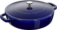 Staub Schmorpfanne Chistera, 28 cm | rund | Gusseisen | Dunkelblau (40511-476-0)