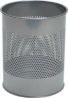 DURABLE Papierkorb Metall rund 15L Perforation 165mm silber (331023)