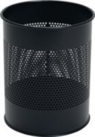 DURABLE Papierkorb Metall rund 15L Perforation 165mm schwarz (331001)
