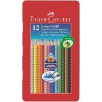 FABER-CASTELL Buntstift Colour Grip 12er-Metalletui (112413)