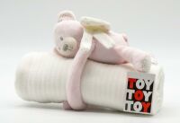 ToyToyToy Babydecke Plüschbär rosa