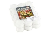 GALA-Kerzen GmbH Teelichte Klarsichthülle Ø4cm 24er weiß - 12 Stück