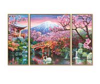 Simba Dickie Malen nach Zahlen - Kirschblüte in Japan Triptychon