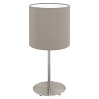 Eglo Leuchten Tischleuchte TL 1 E27 nickel M TAUPE PASTERI