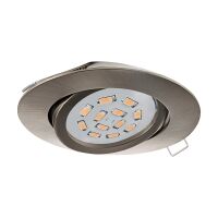 Eglo Leuchten LED-Deckeneinbaustrahler GU10 5W 400lm rund nickel matt