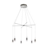 EGLO LED-Hängeleuchte /6 NICKEL-MATT/SAT.'SANTIGA' (39326)