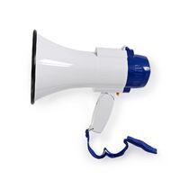 Nedis Megaphon / Reichweite offenes Feld bis zu: 250 m / max. Lautstärke-Regler: 115 dB / Eingebautes Mikrofon / Eingebaute Sirene / Aufnahemfunktionalität / Blau / Weiss