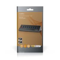 Nedis USB-Hub / USB Micro-B Female / USB-A Female / 8-Port port(s) / QC3.0 / USB 3.2 Gen 1 / Netzstromversorgung / Stromversorgung über USB / 5 Gbps / 8x USB