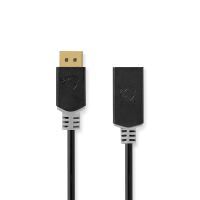 Nedis Displayport-Kabel / DisplayPort Stecker / HDMI™ Stecker / 4K@30Hz / Vergoldet / 0.20 m / Rund / PVC / Anthrazit / Box
