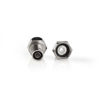 Nedis F-Stecker| gerade| Stecker| Vernickelt| 75 Ohm| Twist-on|
