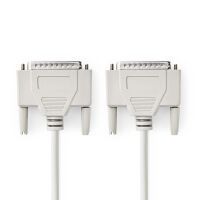 Nedis Serielles Kabel| D-Sub 25-Pin Stecker|| Vernickelt| 5.00 m - Cable - 5 m