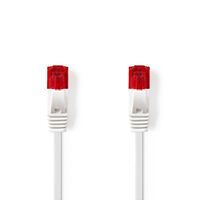 Nedis CAT6-Netzwerkkabel / RJ45 Stecker / RJ45 Stecker / U/UTP / 3.00 m / Snagless / Flach / PVC / Weiss / Umschlag