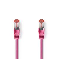 Nedis CAT6-Netzwerkkabel / RJ45 Stecker / RJ45 Stecker / S/FTP / 15.0 m / Rund / LSZH / Pink / Plastikbeutel