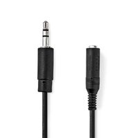 Nedis Stereo-Audiokabel / 3.5 mm Stecker / 6.35 mm Buchse / Vernickelt / 0.20 m / Rund / Schwarz / Umschlag