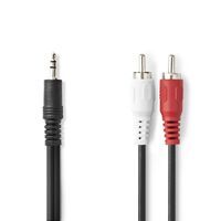 Nedis Stereo-Audiokabel / 3.5 mm Stecker / 2x RCA Stecker / Vernickelt / 10.0 m / Rund / Schwarz / Box