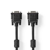 Nedis VGA-Kabel / VGA Stecker / VGA Stecker / Vernickelt / Maximale Auflösung: 1024x768 / 2.00 m / Rund / ABS / Schwarz / Box