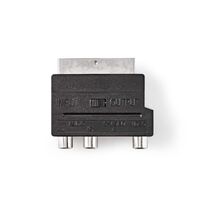 Nedis SCART-Adapter| SCART Stecker| 3x Cinch Buchse+ S-Video| Vernickelt| - Adapter