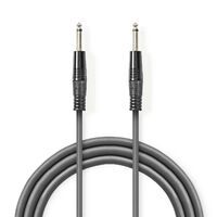 Nedis Mono-Audiokabel / 6.35 mm Stecker / 6.35 mm Stecker / Vernickelt / 3.00 m / Rund / PVC