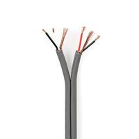 Nedis Audio Kabel / 4 x 0.16 mm² / Kupfer / 100 m / Rund / PVC / Dunkelgrau / Rolle