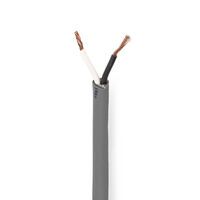 Nedis Lautsprecherkabel / 2 x 1.50 mm² / Kupfer / 100 m / Rund / PVC / Dunkelgrau / Rolle