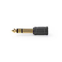 Nedis Stereo-Audio-Adapter / 6.35 mm Stecker / 3.5 mm Buchse / Vergoldet / Gerade / ABS / Schwarz / 10 Stück / Umschlag