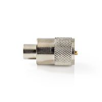 Nedis PL259 Stecker / Gerade / Stecker / Vernickelt / 50 Ohm / Lot / Kabeleingangsdurchmesser: 6.0 mm / Metall / Silber / 25 Stück / Umschlag