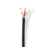 Nedis Mikrofonkabel / 2 x 0.35 mm² / Kupfer / 100.0 m / Rund / PVC / Schwarz / Rolle