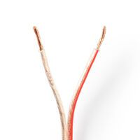 Nedis Lautsprecherkabel / 2 x 2.50 mm² / CCA / 100 m / Rund / PVC / Transparent / Eingewickelt