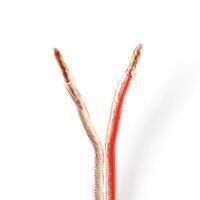 Nedis Lautsprecherkabel / 2 x 4.00 mm² / CCA / 100 m / Rund / PVC / Transparent / Eingewickelt