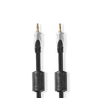 Nedis Stereo-Audiokabel / 3.5 mm Stecker / 3.5 mm Stecker / Vergoldet / 5.00 m / Rund / Anthrazit / Hartschalenblister