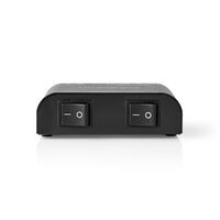 Nedis Lautsprecher Control Box / 2-Port port(s) / Anschlussklemmen / Lautsprecherimpedanz: 4-16 Ohm / Maximale Belastung pro Kanal: 150 W / Aluminium / Schwarz