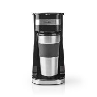 Nedis KACM300FBK - Drip coffee maker - 0.42 L - Ground coffee - 700 W - Black - Silver