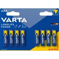 Varta Alkaline Batterie AAA 1.5 V High Energy 8-Werbeblister