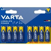 Varta Alkaline Batterie AA 1.5 V High Energy 8-Werbeblister