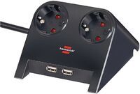 Brennenstuhl Tischsteckdose   2x 1.8m 2-USB Ports 2100mA (1153500222)