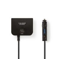 Nedis Universal DC Power Adapter / KFZ-Adapter / 150 W / Eingangsspannung: 12 V DC / 12 V DC / Maximaler Ausgangsstrom pro Port: 4.0 A / Schwarz