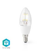 Nedis SmartLife LED Filament Lampe / E14 / 400 lm / 5 W / Warmweiss / 2700 K / Glas / Android™ / IOS / Kerze / 1 Stück