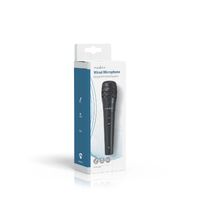 Nedis Mikrofon / Cardioid / Abnehmbares Kabel / 5.00 m / 80 Hz - 12 kHz / 600 Ohm / -75 dB / Ein-/Ausschalter / Travel Case enthalten / ABS / Aluminium / Schwarz