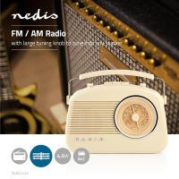 Nedis FM-Radio| Tisch Ausführumg| AM FM| Batteriebetrieben Netzstromversorgung|