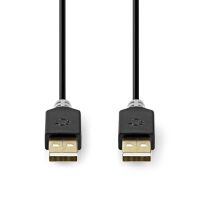 Nedis CCBW60000AT20 - 2 m - USB A - USB A - USB 2.0 - 480 Mbit/s - Anthracite