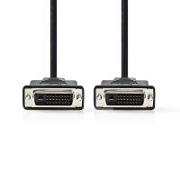 Nedis DVI-Kabel / DVI-D 24+1-Pin Stecker / DVI-D 24+1-Pin Stecker / 1080p / Vernickelt / 10.0 m / Gerade / PVC / Schwarz / Plastikbeutel