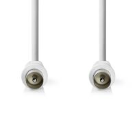 Nedis Koaxial Kabel / IEC (Coax) Stecker / IEC (Coax) Stecker / Vernickelt / 90 dB / 75 Ohm / Doppelt geschirmt / 10.0 m / Rund / PVC / Weiss / Umschlag