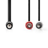Nedis Stereo-Audiokabel| 3.5 mm Stecker| 2x RCA| Vernickelt| 10.0 m| rund| - Audio/Multimedia