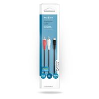 Nedis Stereo-Audiokabel / 2x RCA Stecker / Cinch Buchse / Vernickelt / 0.20 m / Rund / Blister
