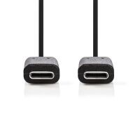 Nedis CCGB64700BK10 - 1 m - USB C - USB C - USB 3.2 Gen 1 (3.1 Gen 1) - 480 Mbit/s - Black