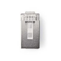 Nedis RJ45-Stecker / Stecker / Solid STP CAT5 / Gerade / Vergoldet / 10 Stück / PVC / Transparent / Box