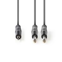 Nedis Stereo-Audiokabel| 2x 6.35 mm Stecker| 3.5| Vernickelt| 3.00 m| rund - Audio/Multimedia