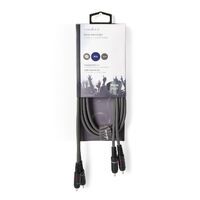 Nedis Stereo-Audiokabel / 2x RCA Stecker / 2x RCA Stecker / Vernickelt / 1.50 m / Rund / Dunkelgrau / Kartonhülle
